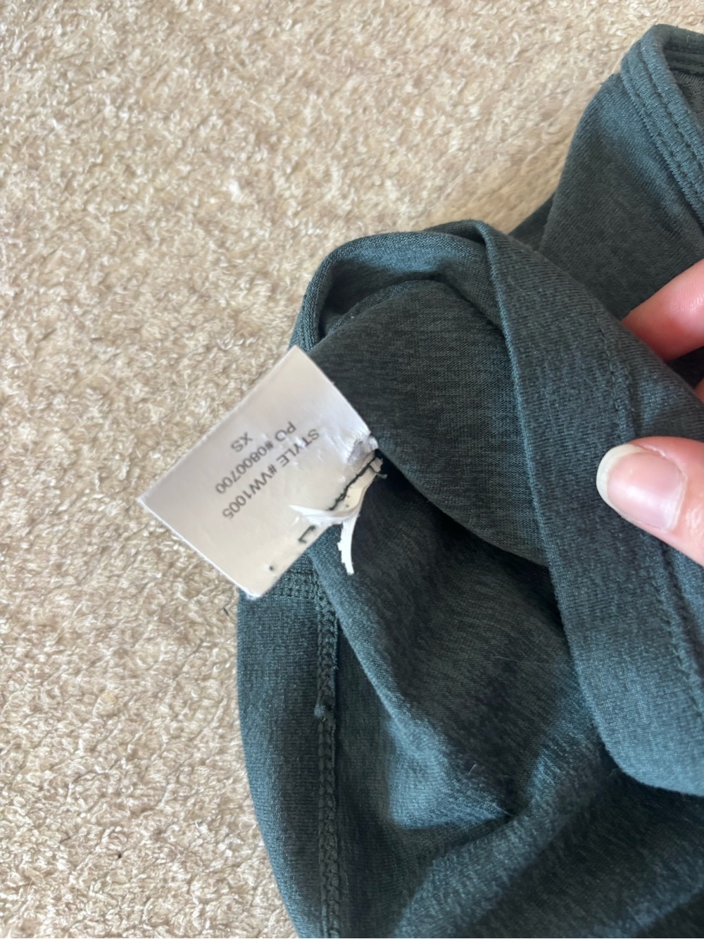 Vuori Dark Green/Blue Double-Strap V-Neck Crop Tank - Picture 4 of 4